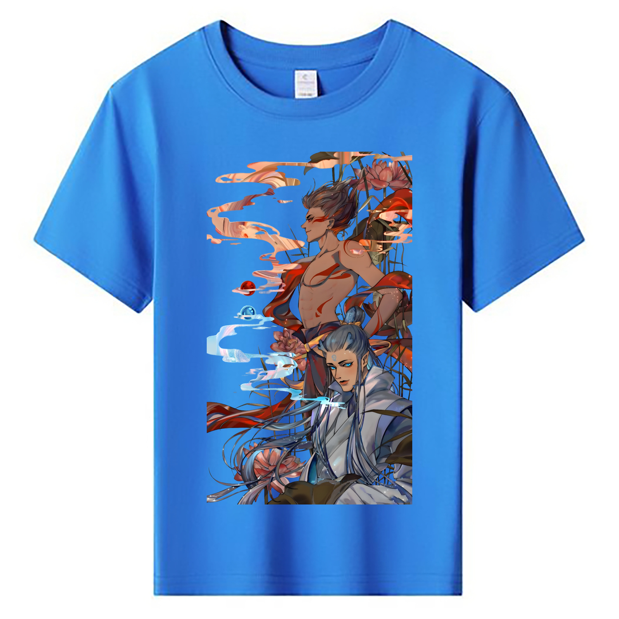 （画像用） Ne Zha 2 ナタ 魔童の大暴れ 綿100％キッズTシャツ（フロントプリント）